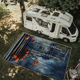 Alfombra de Terciopelo 850g/m² con Diseño Geométrico – Espeso y Suave para Exteriores, Ideal para Hogar, Jardín y Césped: Añade Elegancia a tu Vida