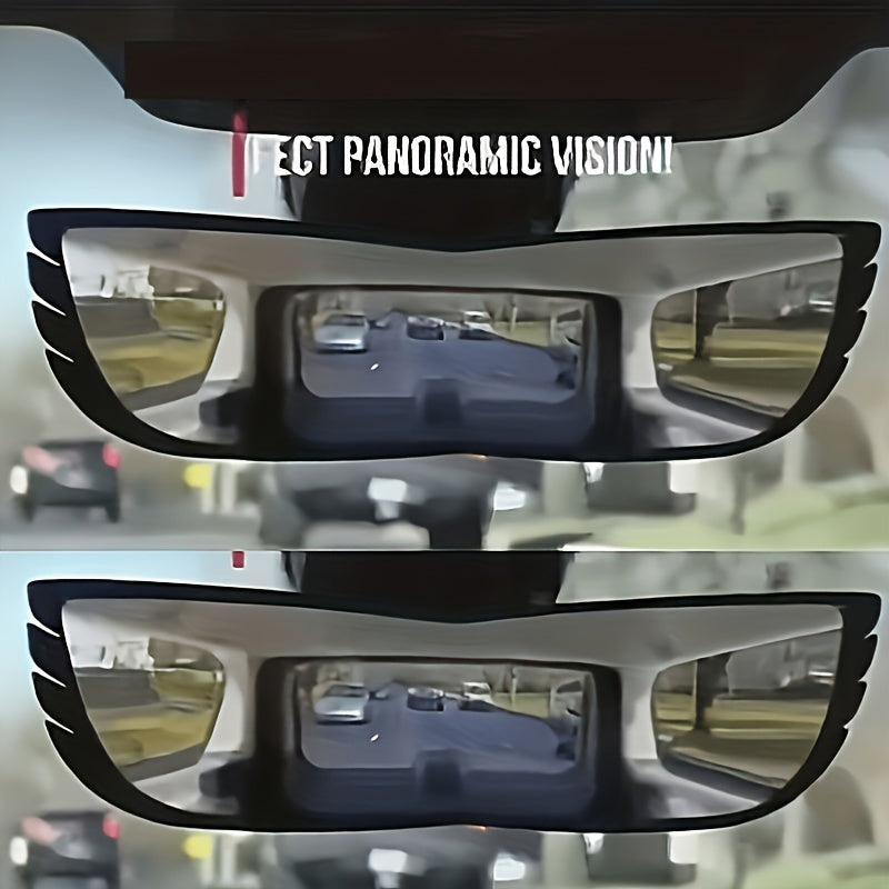 1 ud Espejo Panorámico de Ángulo Ultra-Ancho para Auto - Mejora la Seguridad con Diseño Interior Curvado, Amplio Campo de Visión y Elimina Puntos Ciegos para una Experiencia de Conducción más Segura