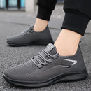 Zapatillas casuales transpirables para hombre - Ligero, antideslizante, con diseño trenzado sólido - Negro, ideal para aventuras al aire libre y entusiastas del fitness, calzado deportivo | Aspecto deportivo | Parte superior de malla transpirable, tejida