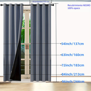 1pc Cortina Opaca de Lujo para Puerta - Color Sólido Intenso con Ojales en la Parte Superior, Diseño de Privacidad Completa para Dormitorio, Sala de Estar, Decoración de Oficina