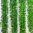 12 piezas de 210 cm/82,68 pulgadas, elegante enramada de hiedra verde colgante para pared - Ramas verdes artificiales para el hogar, jardín y decoración de bodas - Arte de pared versátil para interiores/exterior, decoración de pared de jardín | Enramada
