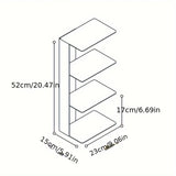 Estantería de Esquina Montada en la Pared de Metal Blanco de 3 Niveles - Ahorra Espacio, No Requiere Montaje, Duradera y Elegante para Sala de Estar, Dormitorio o Oficina, Decoraciones de Estantería