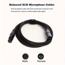 XDSPLO Cable de Micrófono de Alta Fidelidad XLR Macho a Hembra de 3 Pines - Trenzado de Nylon Duradero, Núcleo de Cobre Puro para Transmisión de Señal Sin Pérdidas, Mejorado con Pines Más Gruesos y Blindaje Intrincado - Ideal para Sistemas de Grabación y