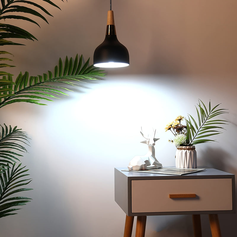 Luces Colgantes de Estilo Granja para Isla de Cocina, Lámpara Suspendida en Madera Maciza, Iluminación Colgante Negra Mate Moderna para Comedor y Bar de Café en la Isla de Cocina ()