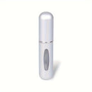 Un frasco de maquillaje portátil con una capacidad de 5 ml en la parte inferior, que se puede rellenar y reutilizar como un mini frasco de spray para perfume.