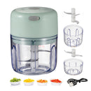 Prensa de ajo eléctrica mini USB recargable de 100 ml/250 ml y molinillo de carne - 1500 RPM, 36 V, plástico PP duradero, herramienta de cocina compacta para preparación rápida y fácil de comidas, trituradora de ajo, diseño elegante, diseño transparente
