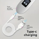 Kit de eliminación de pies eléctricos recargable con 5/6 cabezas de molienda de repuesto o 10 herramientas de pedicura, kit de eliminación eléctrica, herramienta profesional de cuidado de pies para piezas muertas, beige y duras, con soporte para lavado c
