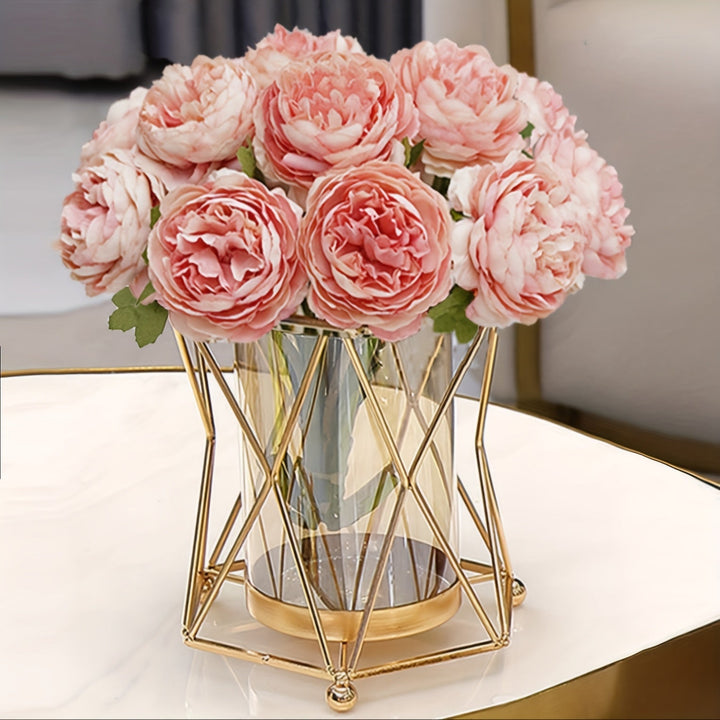 Jarrón de lujo minimalista estilo nórdico para flores frescas, ideal para cultivo en agua y decoración con flores artificiales, perfecto para realzar la decoración de salas y mesas de comedor en uso diario