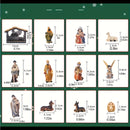 Conjunto de 12 piezas de la escena de la Natividad, Figuras de resina de Navidad, Decoración artesanal, No necesita electricidad, con exhibición interior y exterior para hogar, oficina, sala de estar, dormitorio, decoraciones de vacaciones y cumpleaños