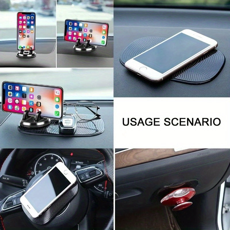 Alfombrilla Antideslizante Mágica para Coche, 1 pieza - Tapete de Salpicadero Pegajoso y Acolchado para Celular, Soporte de Silicona