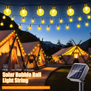 Luces solares de cuerda - 20/50/100 LED con 8 modos de iluminación, control de botón, plástico duradero, ideales para jardín, camping, fiestas, Navidad y decoración de patios, luces decorativas