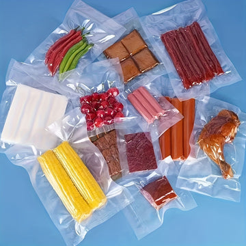 50 Bolsas Adhesivas Transparentes para Vacío, Bolsas de Embalaje para Selladores de Vacío, Bolsas de Almacenamiento para Selladores de Vacío, Herramientas de Cocina para Conservación de Alimentos Frescos, Accesorios para Suministros de Cocina, Tamaños Gr