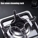 1 pieza, soporte de olla ajustable de acero inoxidable, estante de forma estrellada antideslizante para estufa de gas, soporte seguro para utensilios de cocina, se adapta a bases redondas puntiagudas y planas, accesorio de estufa para cocina, accesorio d