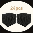24 paneles de aislamiento acústico de alta densidad, paneles de espuma acústica ignífuga 30.48x30.48 cm, ideales para estudios de grabación, salas de cine en casa y decoración de paredes