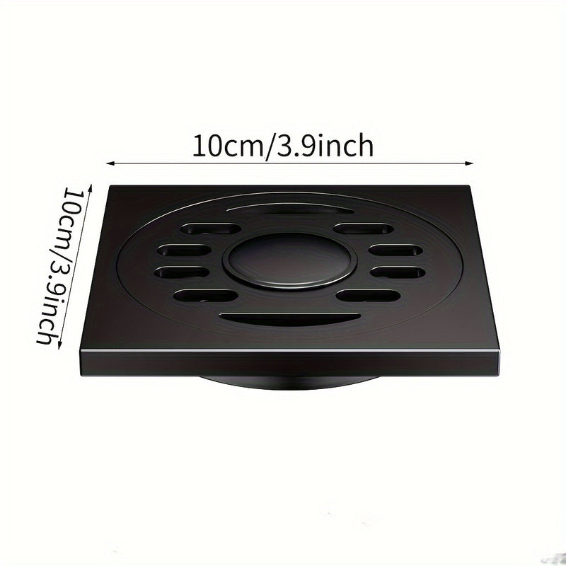 1 pza. Desagüe cuadrado para ducha, desagüe de baño con filtro de pelo, cubierta de desagüe de ducha fácil de instalar y limpiar, malla de filtro de acero inoxidable, accesorios de baño Baño/Accesorios de baño