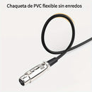 Cable de Audio i-Zclive Premium de 3.5mm a XLR - Macho a Hembra, Cobre Puro Bañado en Oro, Aleación de Zinc y Aluminio, Ideal para Micrófonos y Consolas de Mezcla, Cable Redondo Duradero con Diseño de Notas Musicales