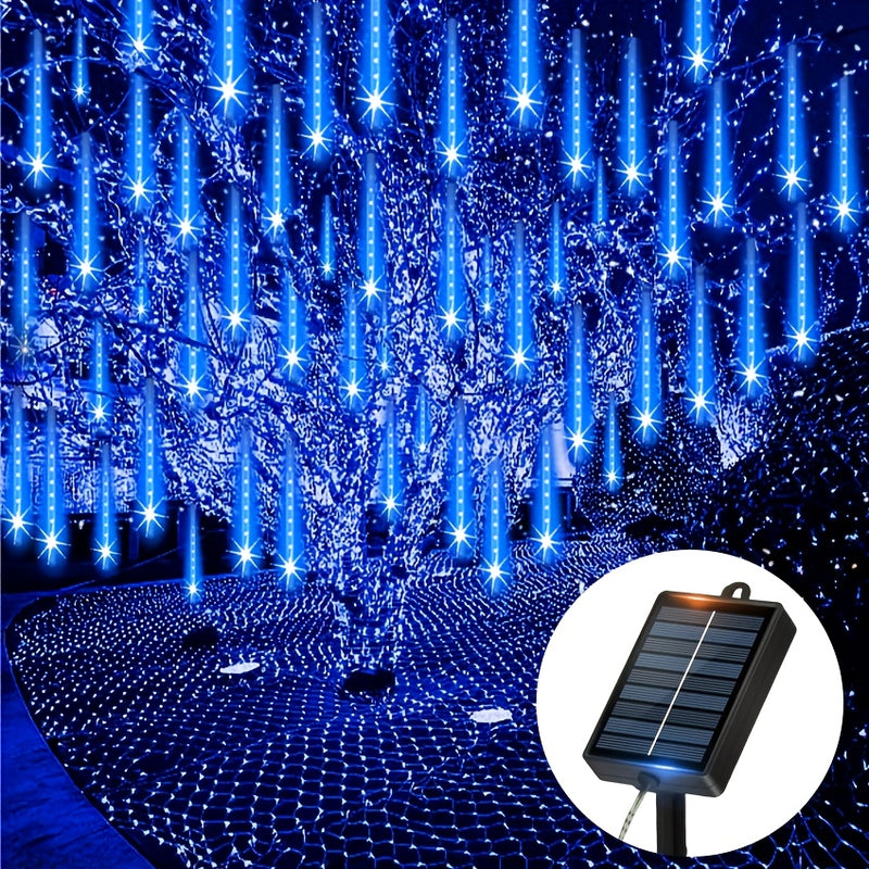Luces Solares de Lluvia Meteórica Loyyz para Exteriores - Decoración de Jardín con Panel Solar, IPX4 Alta Calidad, Efecto Cielo Estrellado, LED Eficiente en Energía, Ideal para Bodas, Pascua, Ramadán, Patio o Techo - Iluminación Festiva y Decoraciones So