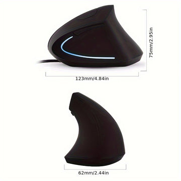 Ratón ergonómico para gaming de 1.5 m, diseño ambidiestro, material plástico, sin batería, alimentación por USB, voltaje de operación ≤36V, cómodo y silencioso, sin retraso, iluminación ajustable