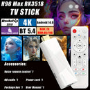 Huawei H96 Max RK3518 Smart TV Stick - Android 14.0, Conexión Inalámbrica, Reproductor Multimedia Ultra HD con Soporte para 4K@60fps, WiFi6 y BT5.4, Control por Voz, Puerto USB 2.0, Alimentación por USB, Dispositivo de Entretenimiento en Casa | Diseño Co