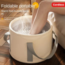 Baño de Pies Portátil y Plegable con Burbujas Cálidas - Aislamiento Grueso de 5 Capas, Mango Ergonómico, Sin Necesidad de Electricidad, No Tóxico & Libre de Formaldehído para Hogar, Residencia Estudiantil, Relajación en Viajes, Spa de Pies, Accesorio Ele