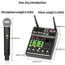 Máquina de 4 vías con micrófono inalámbrico profesional con ecualizador USB inalámbrico con efectos DSP para presentaciones en casa, escenario y KTV GT4