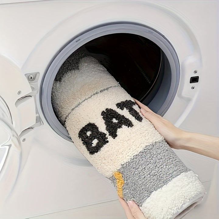 1pc Alfombra de Baño de Dibujos Animados Glamorosa - Súper Absorbente, Secado Rápido, Engrosada, Antideslizante - Alfombra de Entrada Perfecta para el Hogar