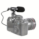 Cámara de micrófono universal negro, patrón de polarización unidireccional, conector de 3,5 mm, alimentación cableada, con montura de choque y protector antiviento, para DSLR, transmisión en vivo, videoconferencia