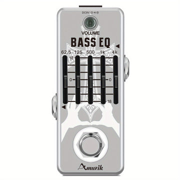 Pedal ecualizador para guitarra/bajo GT/Bass EQ, pedal de 5 bandas con control de nivel maestro para guitarra eléctrica