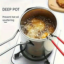 Sartén de Acero Inoxidable, Diseño Elevado, Acceso Fácil, Acero Inoxidable Grado Alimenticio, Sin Necesidad de Electricidad, Muy Adecuada para Brochetas y Tempura, Cocina con Brocheta | Utensilios de Cocina Funcionales | con Mango