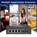 Conmutador Ethernet No Gestionado de 6 Puertos con 4* Portales Base-T de 2.5G y 2* Puertos SFP+ de 10G, Conmutador de Red de 2.5Gbps para NAS/PC de 2.5Gbps, Router WiFi6, Plug and Play