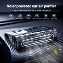 1pc Purificador de Aire Solar para Coche, Textura de Fibra de Carbono, Tecnología Inteligente, Uso en el Vehículo, Eliminación de Olores, Esterilización por Desinfección, Generador de Ozono, Funcionamiento Automático al Estacionar, Carga Solar, Matrícula