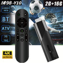Dispositivo de streaming con control de voz de Google M98-Y10, actualizado a Android 13, mini TV Stick 4K | WiFi 6, 2.4G/5G | 2GB RAM 16GB ROM | Soporte HDR 4K | Reproductor de medios de TV inteligente mini HD, ultra compacto Plug&Play | Cine en casa por