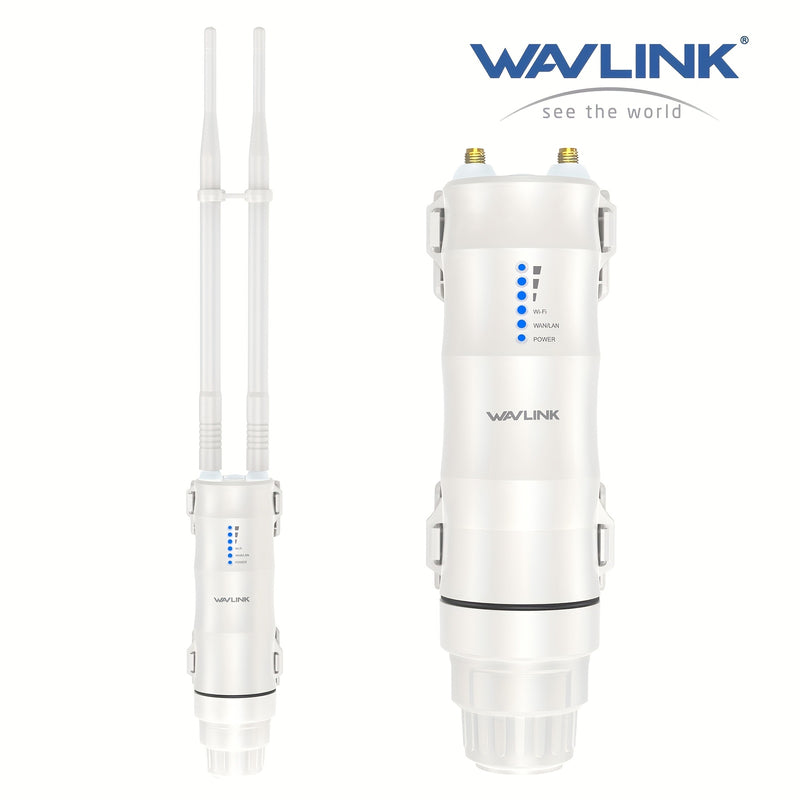 Punto de acceso inalámbrico Wavlink AC600 de doble banda para exteriores/CPE/Repetidor/WISP - 7dBi alta potencia, PoE pasivo, alta calidad, 2.4GHz 150Mbps + 5GHz 433Mbps, 802.11ac, para hogar/oficina/exteriores, ampliación de cobertura, WiFi de alta pote