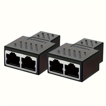 Adaptador Divisor RJ45, Conector de Red USB 1 a 2 Doble Enchufe Ethernet LAN 8P8C Cable Extensor para Cat5, Cat5e, Cat6, Cat7