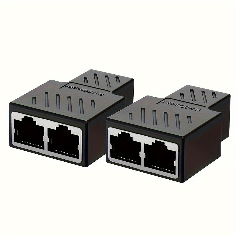 Adaptador Divisor RJ45, Conector de Red USB 1 a 2 Doble Enchufe Ethernet LAN 8P8C Cable Extensor para Cat5, Cat5e, Cat6, Cat7