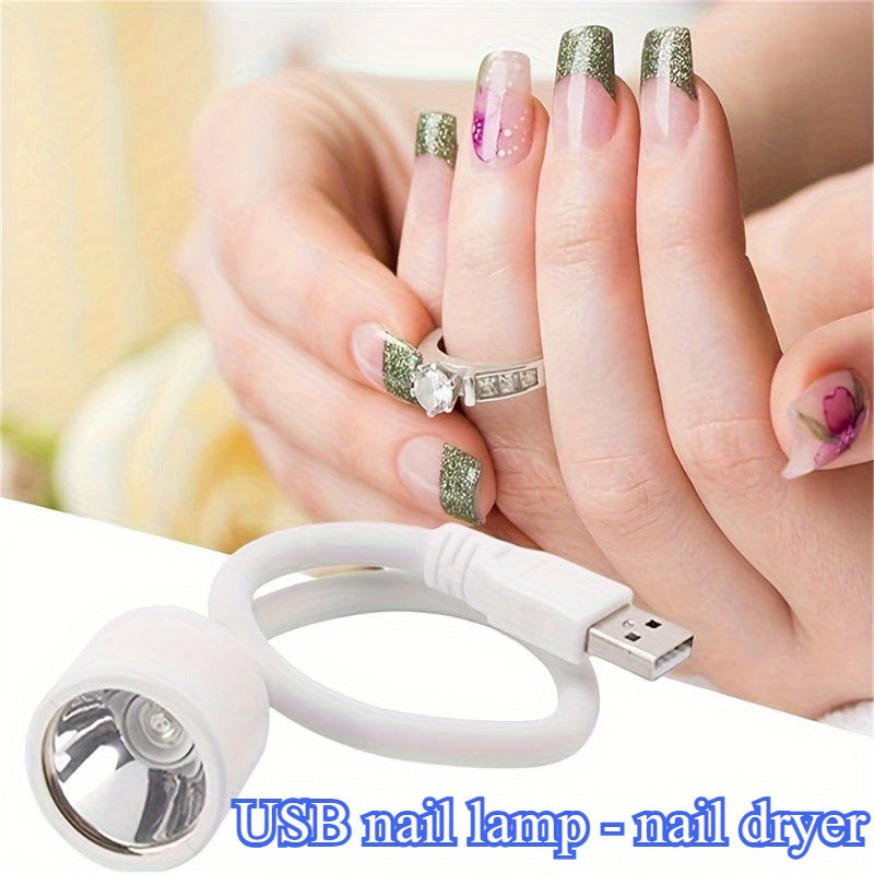 Linterna USB para Uñas - Secador de Gel Rápido con Alimentación USB, Lámpara Compacta para Manicura/Pedicura sin Adaptador/Batería Necesaria, Luz Portátil para Cuidado de Uñas, Regalo Ideal para Artistas y Clientes, Diseño Elegante y Duradero, Herramient