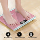 1pc Báscula de baño digital, Báscula de peso corporal inteligente con pantalla de temperatura interior, alimentada por batería, ≤36V, sin batería incluida