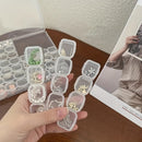 Combinación de Cajas de Plástico Transparente de 28 Compartimentos, Contenedor para Joyería y Accesorios, Utilizado para Artesanías, Cristales para Uñas, Cuentas, Almacenamiento de Semillas, Cajas de Joyería