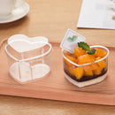 60 piezas (30 vasos + 30 tapas) vasitos mini con forma de corazón con tapa - Tazones de plástico de 5 onzas, ideales para yogur, gelatina, helado y ensalada de frutas - Perfectos para fiestas, cumpleaños, bodas y días festivos