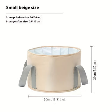Baño de pies plegable portátil con control de temperatura avanzado y masaje de espuma, diseño de aislamiento de cinco capas, no necesita energía, ligero para viajes, simple y elegante para el hogar.