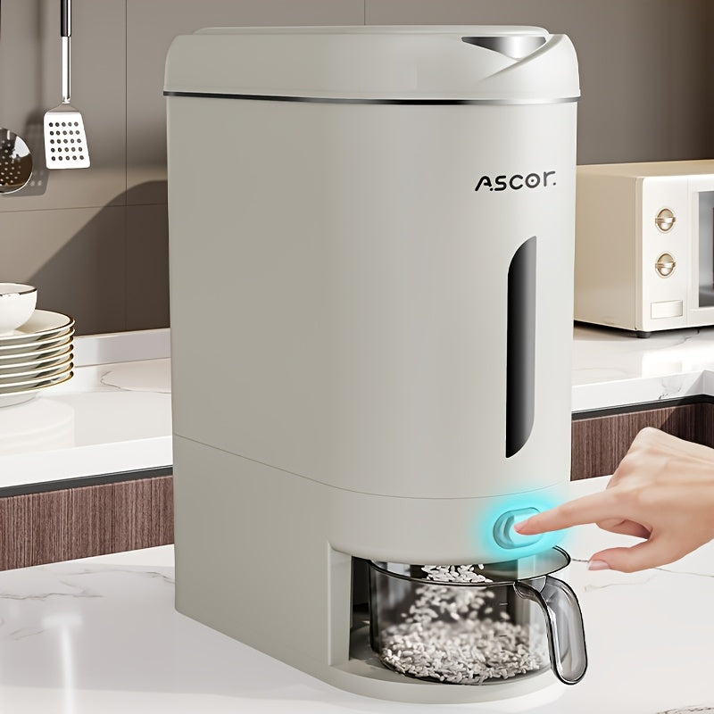 Contenedor de Almacenamiento, Cubo Sellado a Prueba de Insectos y Humedad, Dispensador de Arroz de Gran Capacidad a Prueba de Fugas para el Hogar, para Cereales, Arroz, Harina, Almacenamiento y Accesorios de Cocina