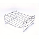 Accesorios multifuncionales para freidora de aire: rejilla de acero inoxidable de doble capa para cocinar al vapor con 1 estante y 4 brochetas para comidas perfectamente cocinadas