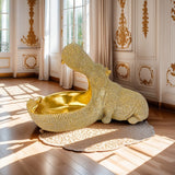 Escultura de Hipopótamo de Resina Versátil - Maceta Decorativa, Organizador de Llaves y Objetos Pequeños, Plato de Frutas para el Hogar y la Oficina