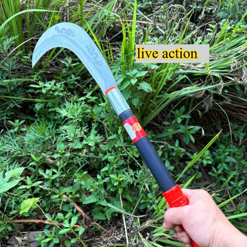 Cuchilla de hierro de manganeso con acabado brillante - Tijeras de poda de doble uso con detalles rojos para el mantenimiento de césped, jardín y bosque - Herramienta agrícola y de jardinería duradera, tijeras de poda de jardín, mango ergonómico, cuchill