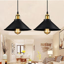 3 piezas de luces de techo industriales retro negras de hierro, modernas, con montaje semienterrado, sombra de metal, cableado duro, para dormitorio, sala de estar, decoración del hogar, isla de cocina, comedor, bar, hotel - No incluye bombilla, juego de