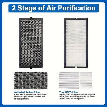 Juego de 2 filtros HEPA de repuesto compatible con purificadores de aire Rowenta INTENSE PURE de la serie PU40XX PU4010 PU4015 PU4020 PU4025, pieza # XD6074U0 XD6075 XD6070 XD6060 XD6065
