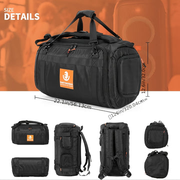 1 mochila PartyBox 120 para altavoz - Estuche de viaje resistente de poliamida con correas ajustables, ideal para sistema de sonido portátil, accesorios para eventos | Bolso con correa ajustable | Mochila duradera