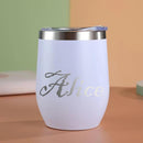 1 pza. taza personalizada de 12 oz, taza térmica, taza con monograma, taza grande grabada de 12 oz