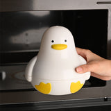 Cocedor de Huevos en Microondas con Forma de Pato para 4 Huevos - Vaporera de Plástico con Diseño de Pato Amarillo, Apto para Microondas, Sin Necesidad de Pilas, Delicia Compacta para el Desayuno en Casa