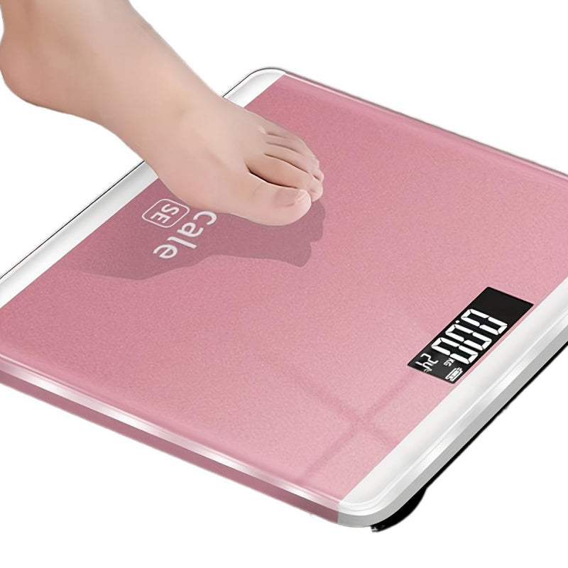 1pc Báscula de baño digital, Báscula de peso corporal inteligente con pantalla de temperatura interior, alimentada por batería, ≤36V, sin batería incluida